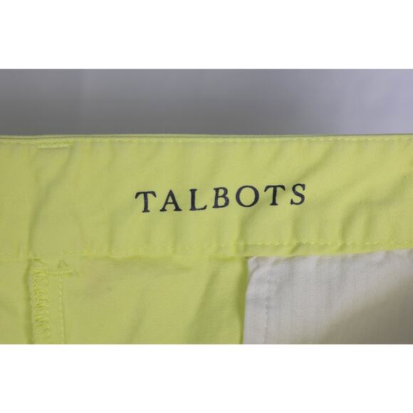 Talbots The Weekender Size 14 Pants Straight Leg Yellow-Lime - Picture 6 of 8